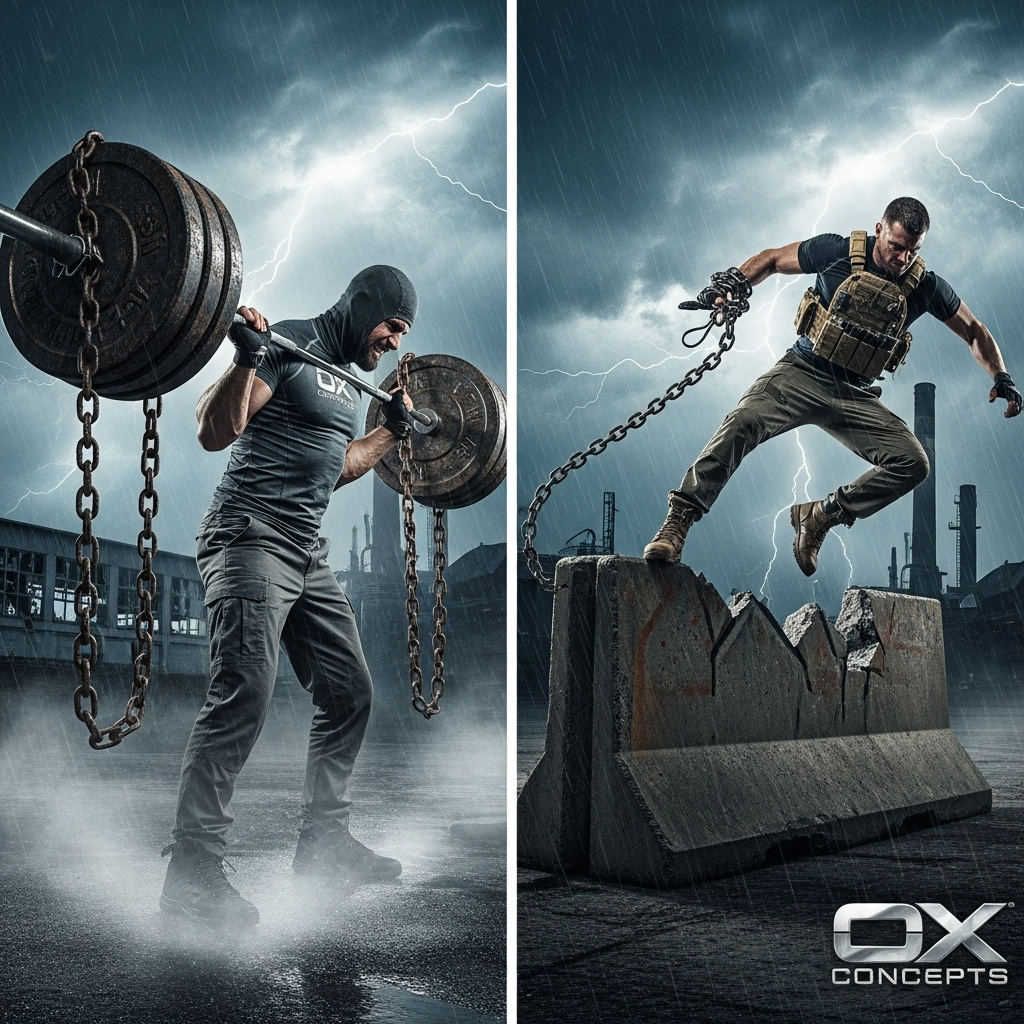 Military-inspired obstacle course training